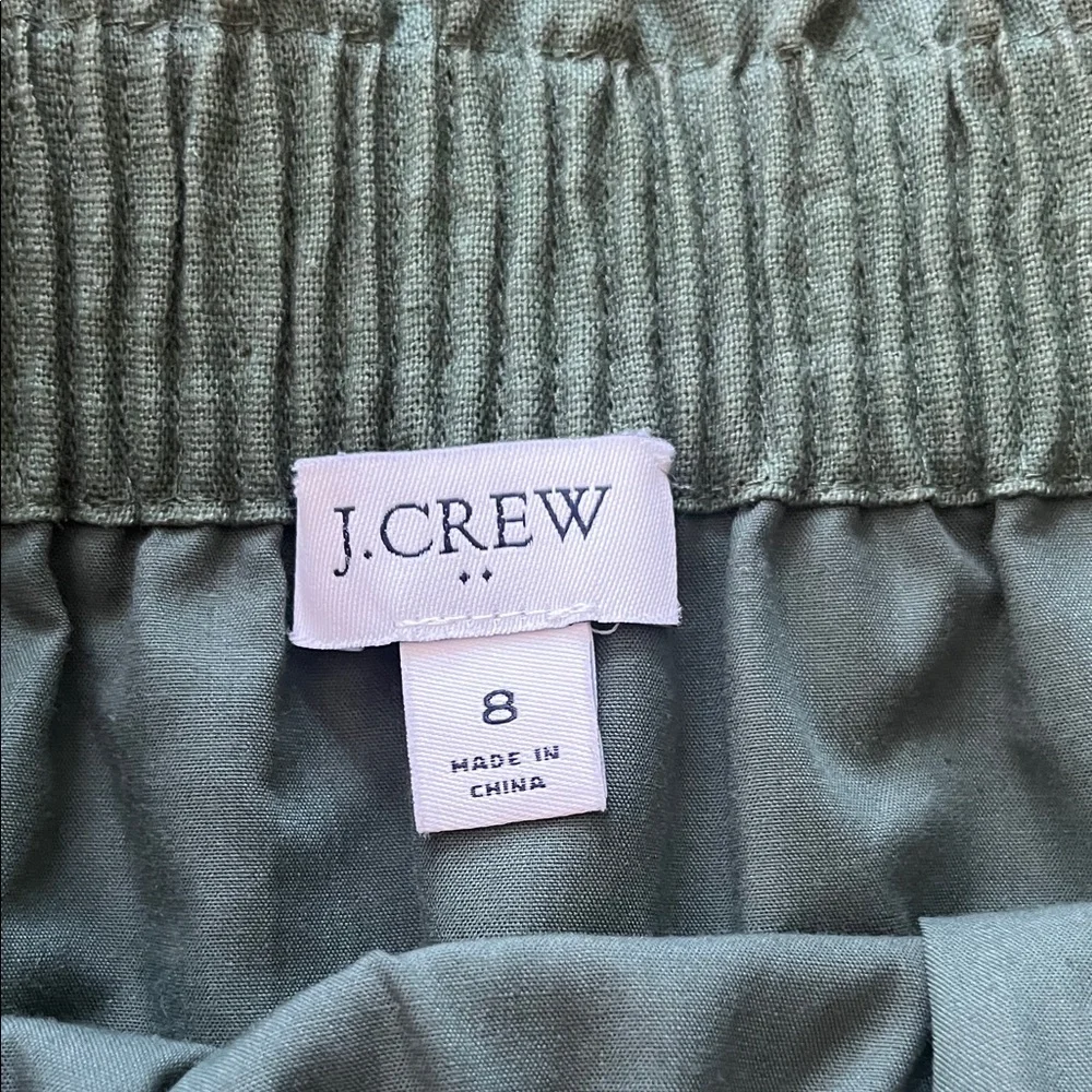 J.Crew Scalloped Hem Elastic Waist Skirt – Green – Size 8 - Picture 3 of 7